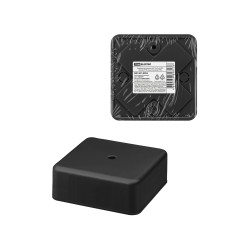 Коробка распаячная КР 75х75х28 ОП черная, IP40, инд. штрихкод TDM