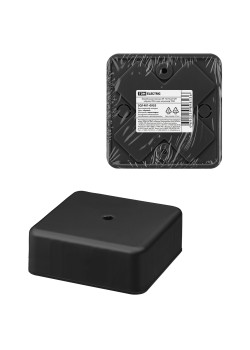 Коробка распаячная КР 75х75х28 ОП черная, IP40, инд. штрихкод TDM