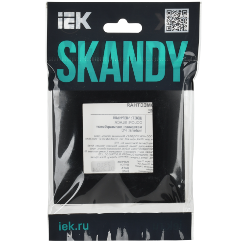 SKANDY Рамка 1-местная SK-F01Bl черный IEK SKANDY Рамка 1-местная SK-F01Bl черный IEK