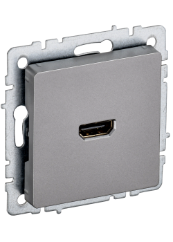 BRITE Розетка HDMI РHDMI-0-БрС сталь IEK