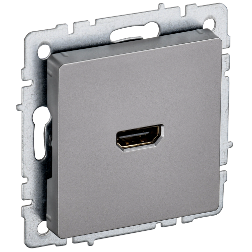 BRITE Розетка HDMI РHDMI-0-БрС сталь IEK