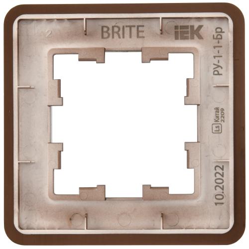 BRITE Рамка 1-местная РУ-1-1-Бр металл коричневый RE AL IEK BRITE Рамка 1-местная РУ-1-1-Бр металл коричневый RE AL IEK