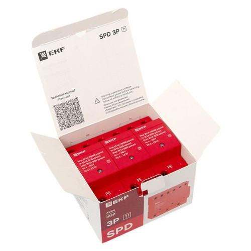 УЗИП Класс 1 Iimp 25kA (10/350μs) 3P EKF