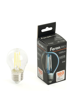 Лампа светодиодная Feron.PRO LB-1706 Шарик E27 1000LM 6W 175-265V 6400K
