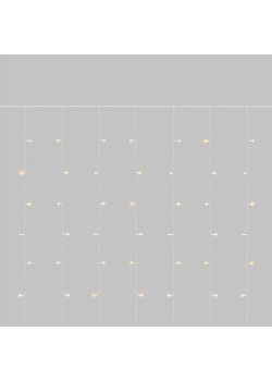 Гирлянда светодиодная занавес 3х2м 264 LED тепл. бел. прозр. ПВХ IP44 эффект мерцания 22 нити 12 LED/нить Neon-Night 235-526