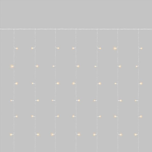 Гирлянда светодиодная занавес 3х2м 264 LED тепл. бел. прозр. ПВХ IP44 эффект мерцания 22 нити 12 LED/нить Neon-Night 235-526
