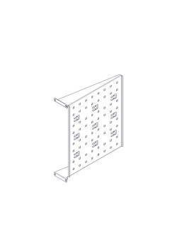 Фиксированная полка Systeme Electric, серия Uniprom, 2U, 450мм, до 15кг