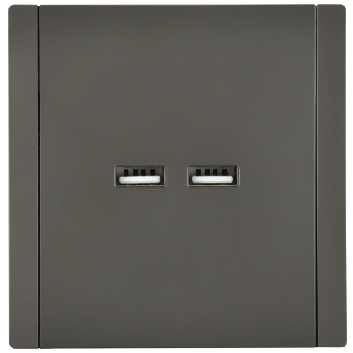 FORTE&PIANO Розетка USB A+A 3,1А FP349 серый IEK