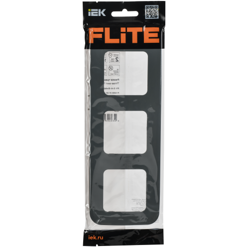FLITE Рамка 3-местная РУ-3-А-ФлМА мокрый асфальт IEK