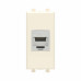 Компьютерная розетка RJ-45 без шторки модульная, кат.6А экранированная, Avanti, ванильная дымка, 1 модуль Компьютерная розетка RJ-45 без шторки модульная, кат.6А экранированная, Avanti, ванильная дымка, 1 модуль