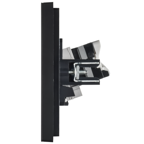 FORTE&PIANO Розетка двойная RJ11+RJ45 кат.5E FP135M металл черный IEK FORTE&PIANO Розетка двойная RJ11+RJ45 кат.5E FP135M металл черный IEK