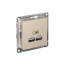 ATLASDESIGN USB РОЗЕТКА A+A, 5В/2,1А, 2х5В/1,05А, механизм, ПЕСОЧНЫЙ ATLASDESIGN USB РОЗЕТКА A+A, 5В/2,1А, 2х5В/1,05А, механизм, ПЕСОЧНЫЙ