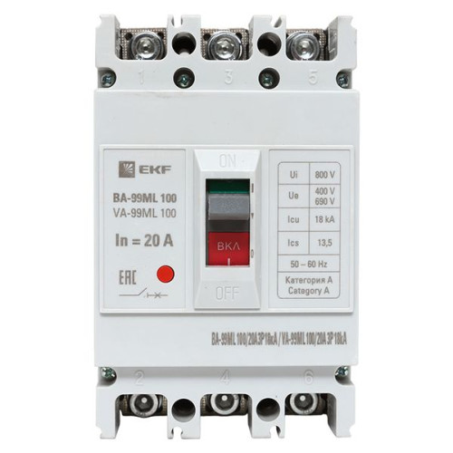 ВА-99МL 100/20А 3P 18кА EKF Basic ВА-99МL 100/20А 3P 18кА EKF Basic