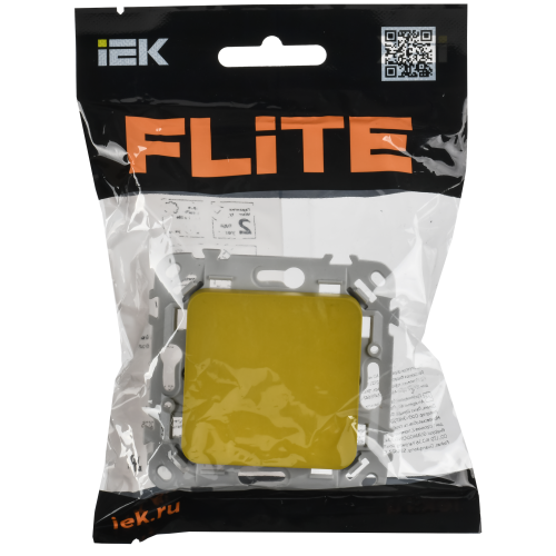 FLITE Выключатель 1-клавишный 10А ВС11-1-0-ФлЖК желтый карри IEK