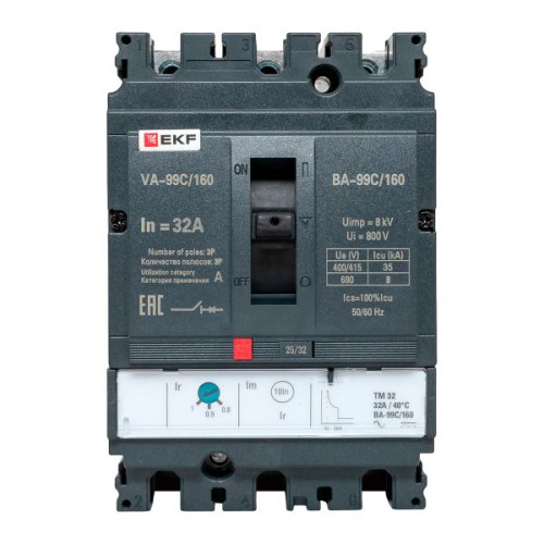 ВА-99C 160/32А 3P 35кА с термомагнитным расцепителем EKF