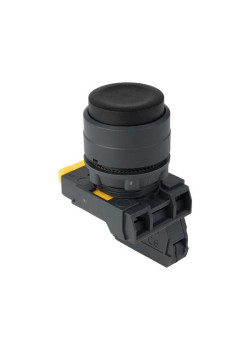 Кнопка выпирающая SB-35 с фиксацией 1NO черная IP65