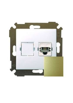 Розетка телефонная СП Simon34 RJ11 механизм бронз. Simon 34480-036
