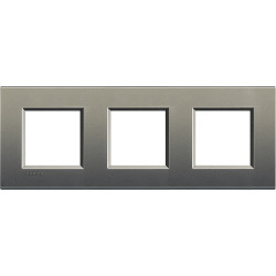 LivingLight Рамка прямоугольная, 3 поста, цвет Серый шелк