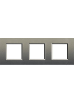 LivingLight Рамка прямоугольная, 3 поста, цвет Серый шелк