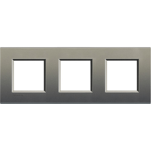 LivingLight Рамка прямоугольная, 3 поста, цвет Серый шелк