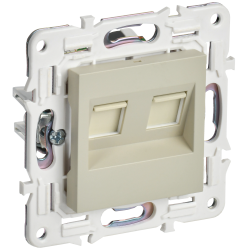 SKANDY Розетка компьютерная двойная RJ45 кат.5E SK-K03B бежевый IEK