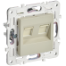SKANDY Розетка компьютерная двойная RJ45 кат.5E SK-K03B бежевый IEK SKANDY Розетка компьютерная двойная RJ45 кат.5E SK-K03B бежевый IEK