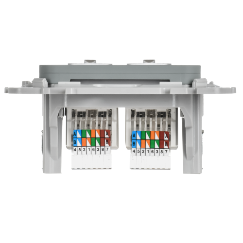 FLITE Розетка 2-местная компьютерная RJ45 категория 5Е UTP РК5е-2-0-ФлС серый IEK