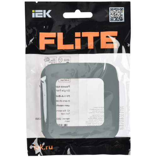 FLITE Рамка 1-местная РУ-1-А-ФлС серый IEK FLITE Рамка 1-местная РУ-1-А-ФлС серый IEK