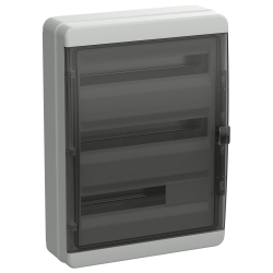 TEKFOR Корпус пластиковый КМПн-54 IP65 черная прозрачная дверь IEK