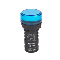 Лампа коммутационная ADDS D22 LED синий 12В AC/DC ЛK-22 IP55