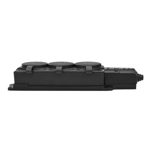 MULTISET Колодка 3х розетка 2К+З каучуковая 16 А/250 В IP44 ЧЁРНАЯ MULTISET Колодка 3х розетка 2К+З каучуковая 16 А/250 В IP44 ЧЁРНАЯ