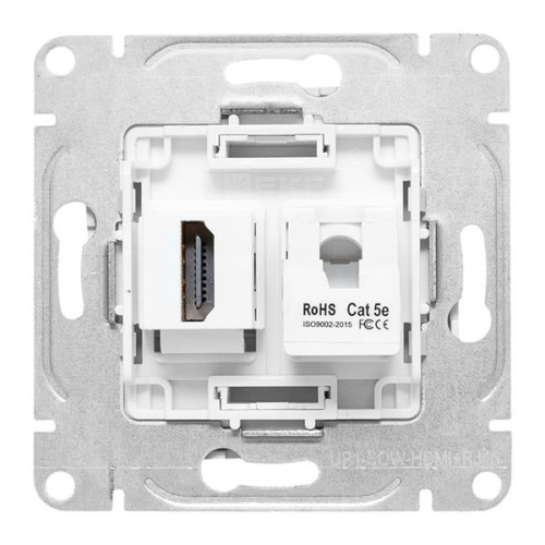 Механизм роз. HDMI+RJ45 (cat5), бел. Эпика EKF Механизм роз. HDMI+RJ45 (cat5), бел. Эпика EKF