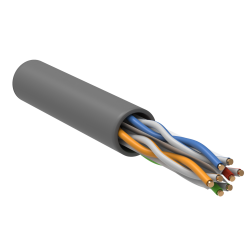 ITK Витая пара U/UTP кат.6 4х2х23AWG LSZH нг(А)-HF серый (305м) РФ/Т