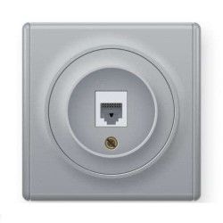 Розетка компьютерная 1-м СП Florence RJ45 кат.5E механизм сер. (1E20701302) OneKeyElectro 2172839