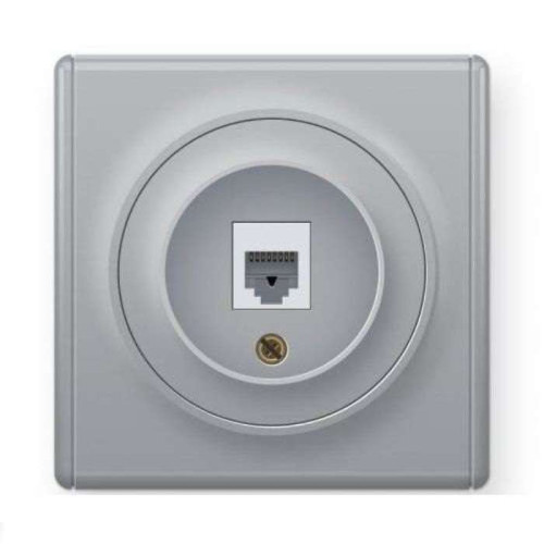 Розетка компьютерная 1-м СП Florence RJ45 кат.5E механизм сер. (1E20701302) OneKeyElectro 2172839