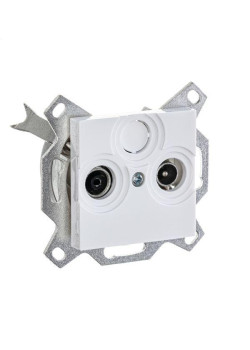 Розетка телевизионная проходная TV/R Levit 7дБ бел. ABB 2CHH083607A6003