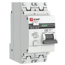 АВДТ АД-32 1P+N 63А х-ка C 100мА тип AC эл. 4,5кА PROXIMA EKF
