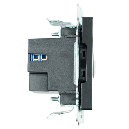 Розетка 2-местная USB + type C (механизм), STEKKER GLS10-7116-05, 250B, 3А, серия Катрин, черный Розетка 2-местная USB + type C (механизм), STEKKER GLS10-7116-05, 250B, 3А, серия Катрин, черный