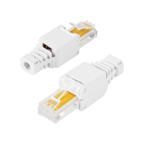 Разъем сетевой LAN на кабель штекер 8Р8С (RJ-45) быстрозажимной Rexant 06-0083-A Разъем сетевой LAN на кабель штекер 8Р8С (RJ-45) быстрозажимной Rexant 06-0083-A