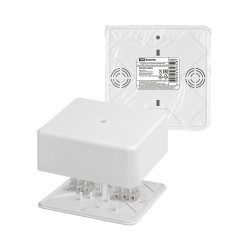 Коробка распаячная КР 100х100х44 ОП белая, IP40, с клем. колодкой, инд. штрихкод TDM