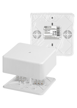 Коробка распаячная КР 100х100х44 ОП белая, IP40, с клем. колодкой, инд. штрихкод TDM
