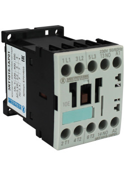 3RT1015-1AP01, 3-пол., 7А, AC-3, 3кВт/400V, 1НО, 230V АС, 50/60Гц, типоразмер S00, винтовые клеммы, IP20, контактор электромагнитный  (ЭТ)