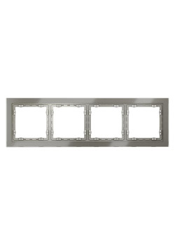 Рамка 4-м S70 стеклян. шелк Voltum VLS110404