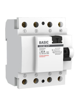 ВДТ ВДТ-40 4P 63А 300мА тип АС эл. 4,5кА BASIC