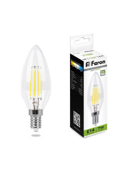 Лампа светодиодная диммируемая Feron LB-166 Свеча E14 7W 230V 4000K