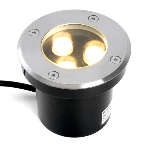 Светодиодный светильник тротуарный (грунтовый) Feron SP2801, 3W, AC/DC12-24V, низковольтный, 3000К, черный, D100*H80mm, вн.диаметр:70m Светодиодный светильник тротуарный (грунтовый) Feron SP2801, 3W, AC/DC12-24V, низковольтный, 3000К, черный, D100*H80mm, вн.диаметр:70m