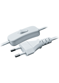 Шнур 61 724 NPS-FS-170-2х0.5-WH 1.7м с выкл. бел. Navigator 61724