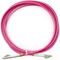Патч-корд Cabeus FOP-50-OM4-LC-LC-3M 2x50/125 OM4 LC дуплекс-LC дуплекс 3м LSZH розовый