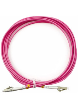 Патч-корд Cabeus FOP-50-OM4-LC-LC-3M 2x50/125 OM4 LC дуплекс-LC дуплекс 3м LSZH розовый