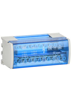 Шины на DIN-рейку в корпусе (кросс-модуль) ШНК 2х11 L+PEN IEK